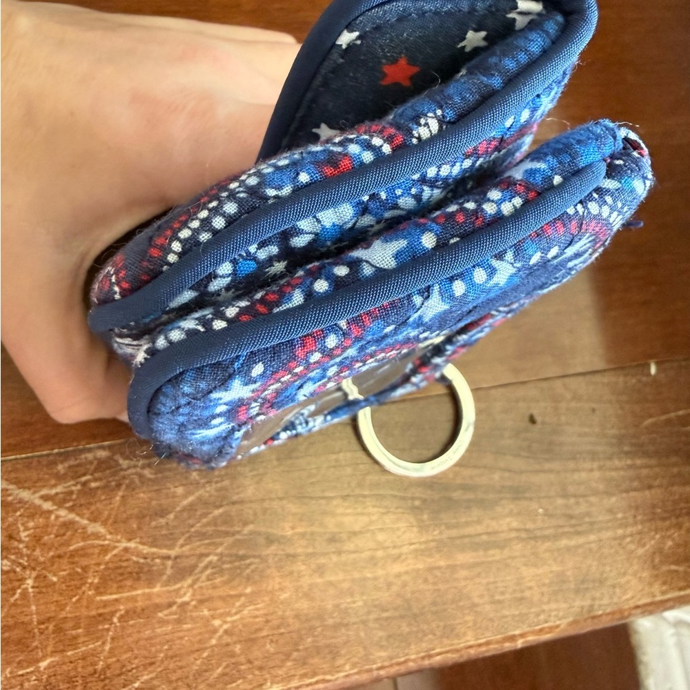 Quilted Navy Floral Stars Coin Purse- Vera Bradley - Picture 7 of 7